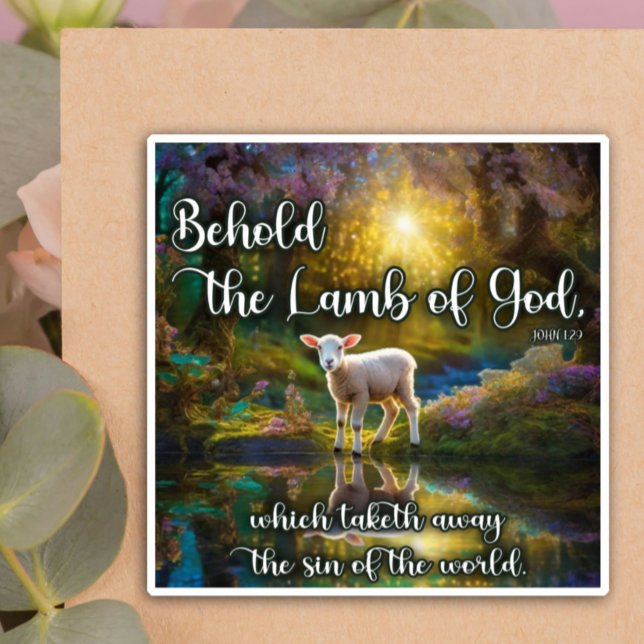 Easter Morning Lamb Of God John Bible Verse Sticker (Creator Uploaded)