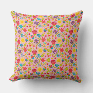 Easter Morning Pattern Throw Pillow