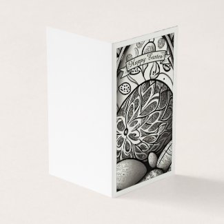 Easter motif b/w cartoon with Easter eggs 97330