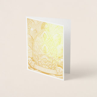 Easter Motif Colored Cartoon with Easter Eggs 9073 Foil Card