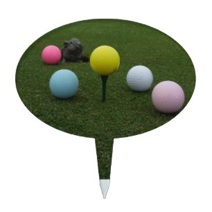 Easter mountain golf course cake topper
