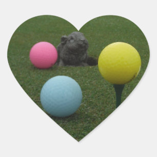Easter mountain golf course heart sticker