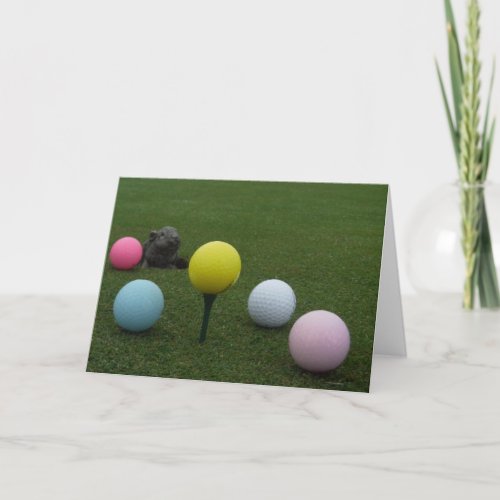 Easter mountain golf course holiday card