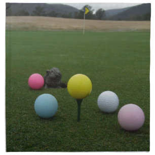 Easter mountain golf course napkin
