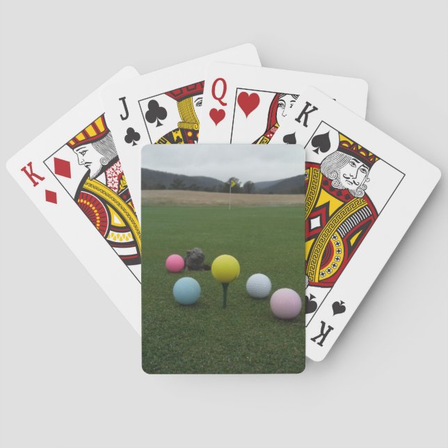 Easter mountain golf course poker cards (Back)