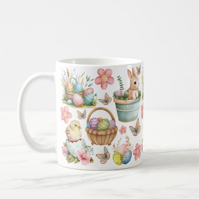 Easter Mug, Happy Easter, Spring  Coffee Mug (Left)