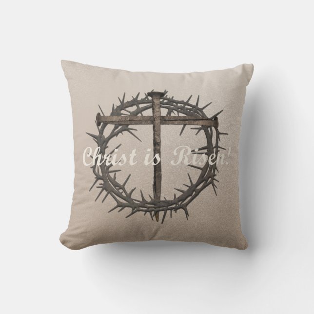 EASTER NAILS & CROWN OF THORNS PILLOW (Front)