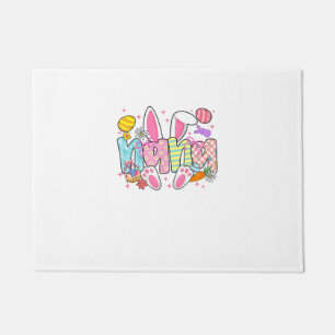 Easter Nana Bunny Ears Coquette Bow Easter Rabbit  Doormat