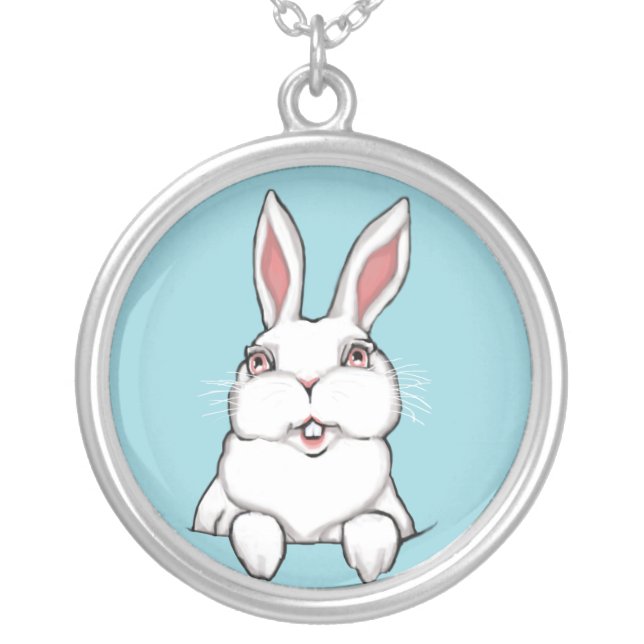 Easter Necklace Easter Bunny Trinket Easter Gifts (Front)