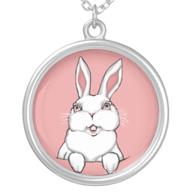Easter Necklace Easter Bunny Trinket Easter Gifts (Front)