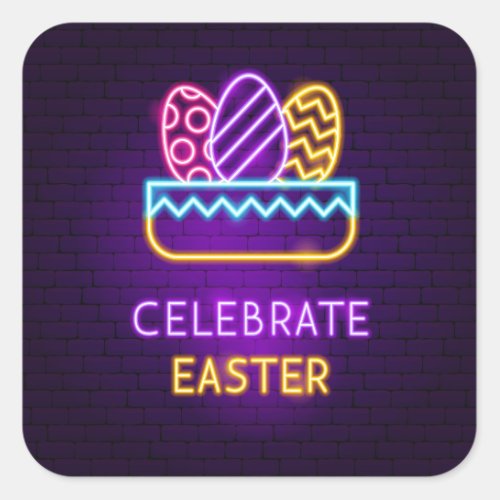 Easter Neon Label 