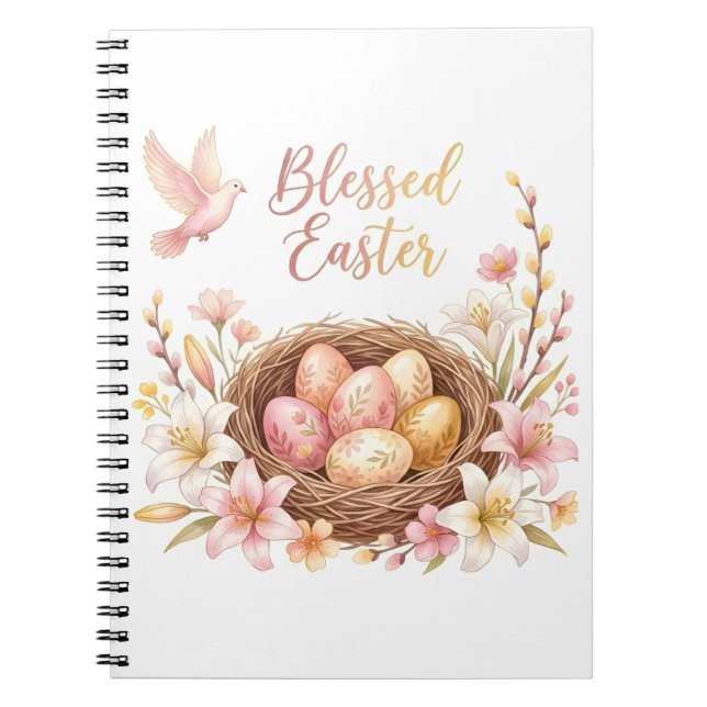 Easter Nest with Eggs Notebook (Front)