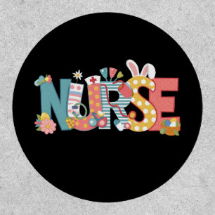 Easter Nurse Stethoscope Bunny Rabbit Eggs Patch