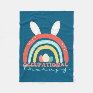 Easter Occupational Therapy Rainbow Ot Design Fleece Blanket