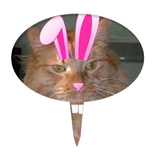 Easter Orange Tabby Kitty Cat Cake Topper