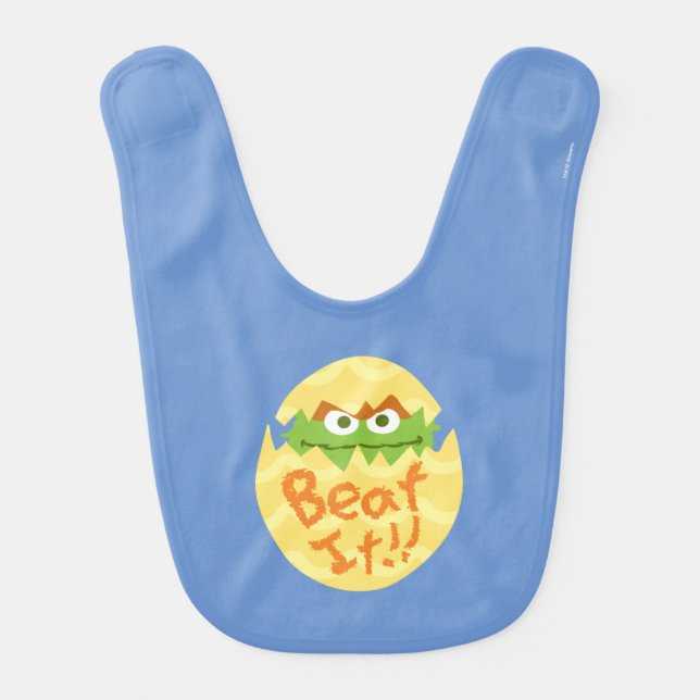 Easter Oscar the Grouch Baby Bib (Front)