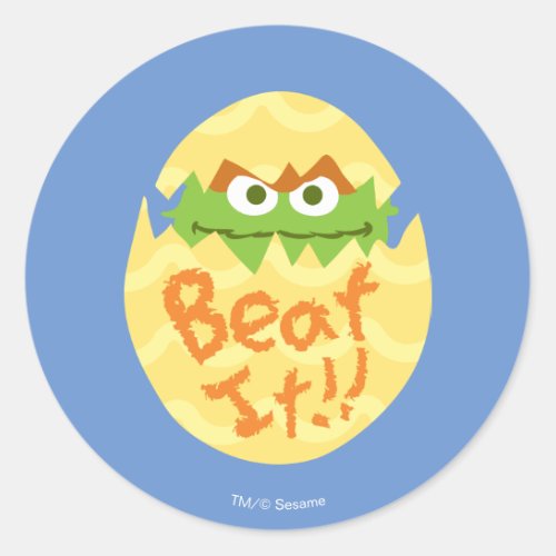 Easter Oscar the Grouch Classic Round Sticker