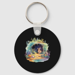 Easter Ostara Eostre Pagan Witchcraft Spring Moon Keychain