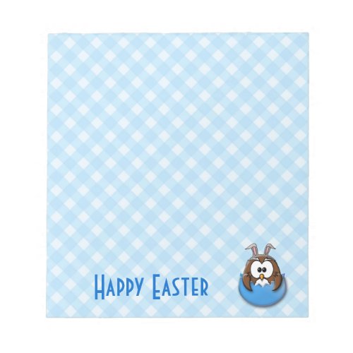Easter owl _ blue notepad