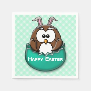 Easter Owl - Green Napkins by just_owls at Zazzle