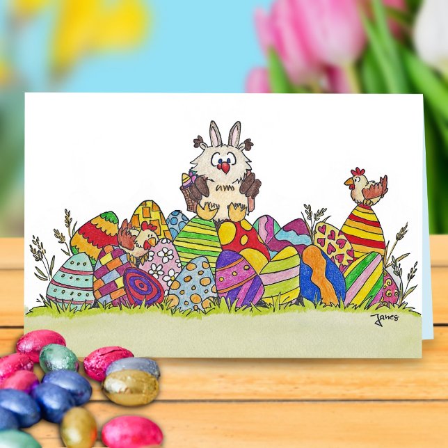 EASTER OWL greeting card by Nicole Janes (Creator Uploaded)