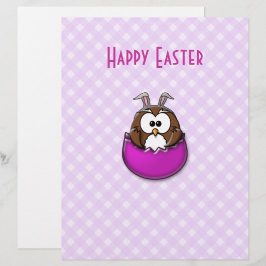 Easter owl - pink (Front/Back)