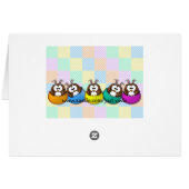 Easter owl - rainbow cards (Back Horizontal)