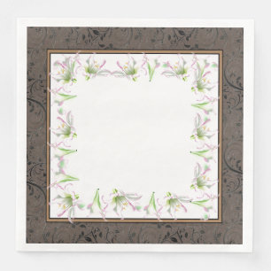 Easter Paper Napkin He Is Risen Easter Lilies