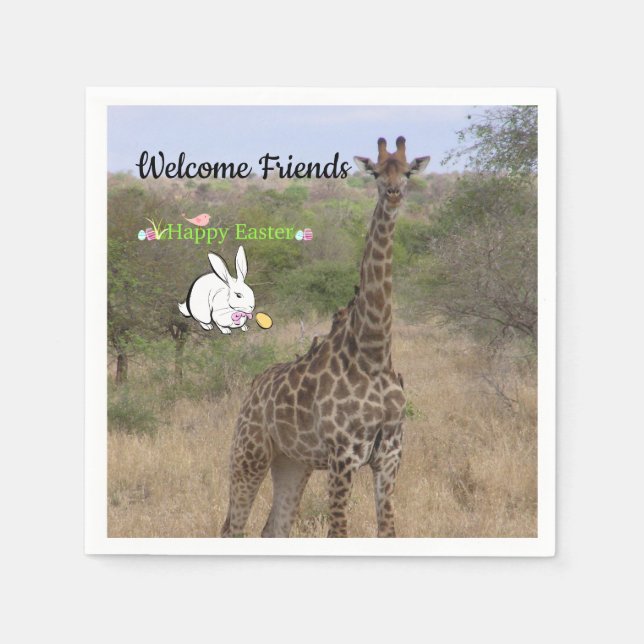 Easter Paper Napkins Giraffe (Front)