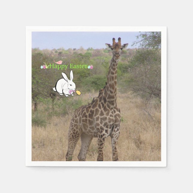 Easter Paper Napkins Giraffe (Front)
