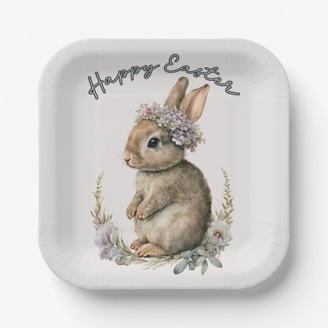 Easter Paper Plates, Cute Easter Plates (Front)