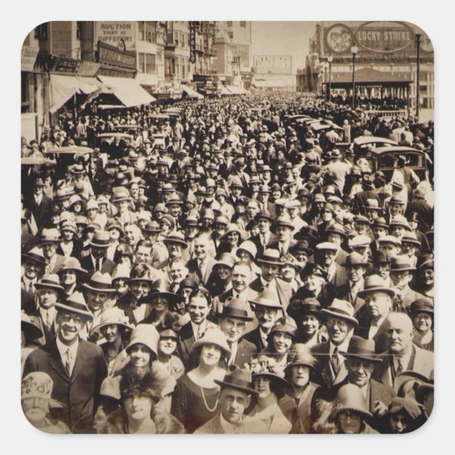 Easter Parade Atlantic City New Jersey Boardwalk Square Sticker (Front)