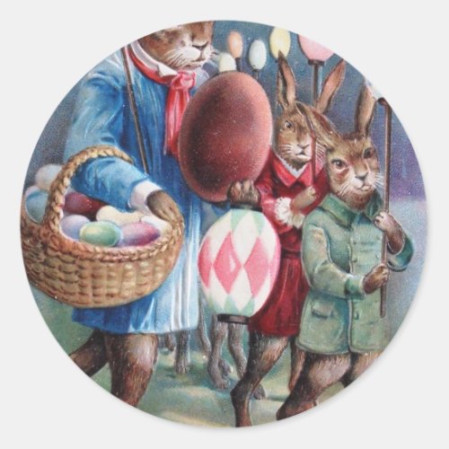 Easter Parade Classic Round Sticker