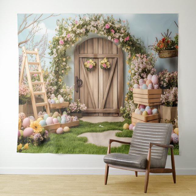 Easter Party Backdrop Photo Wall Art Banner (In Situ (Horizontal))