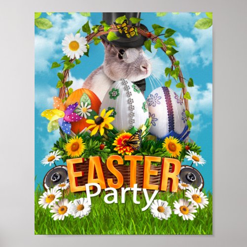 Easter Party Bunny Poster