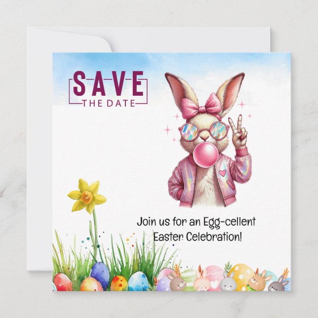 Easter Party Invitation card  (Front)