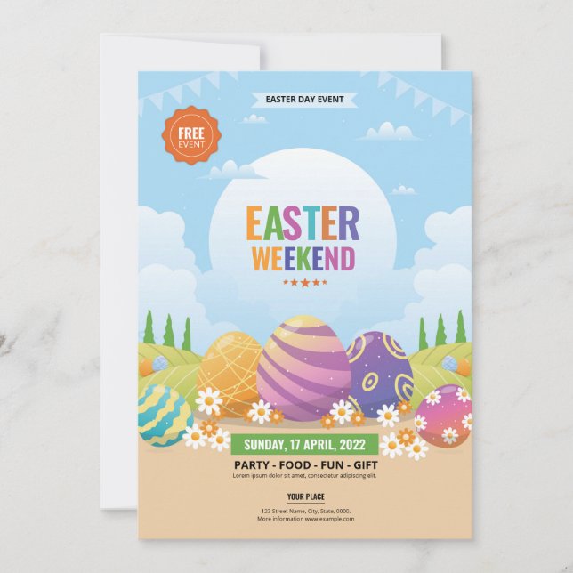 Easter Party Invitation Party flyer (Front)