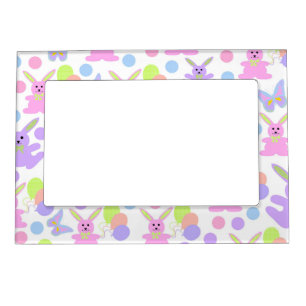 Easter Party Pattern Magnetic Frame