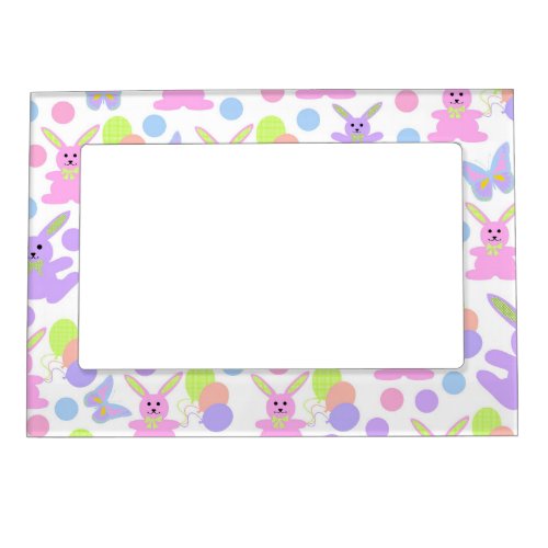 Easter Party Pattern Magnetic Frame