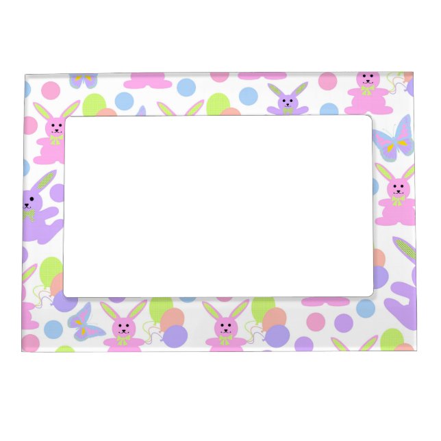 Easter Party Pattern Magnetic Frame (Front)