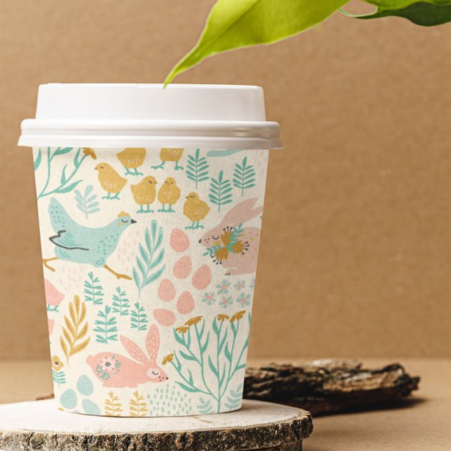 Easter pastel colors symbols seamless pattern paper cups (Creator Uploaded)