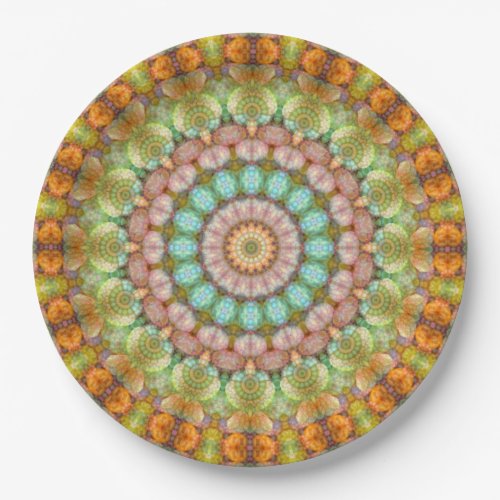 Easter Pastel Jellybean Candy Mandala Art Paper Plates