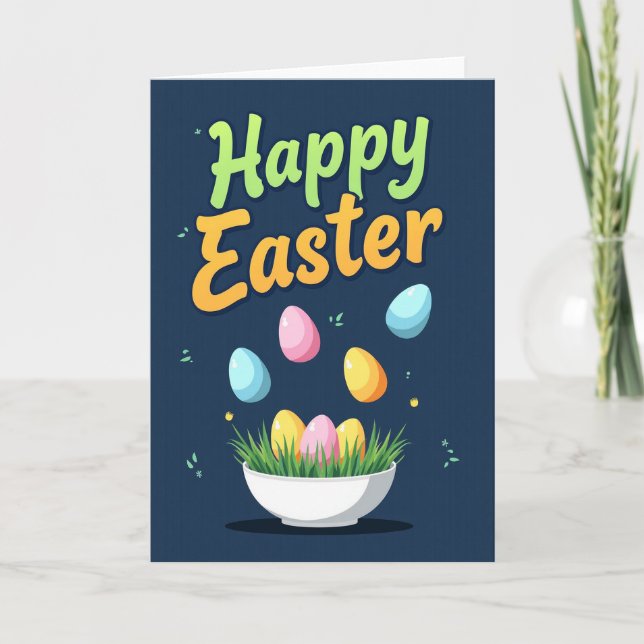 Easter Pastel Ovals Pattern Card (Front)