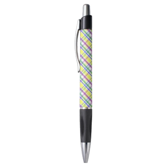 Easter Pastel Plaid Spring Pattern Pen (Top (Vertical))