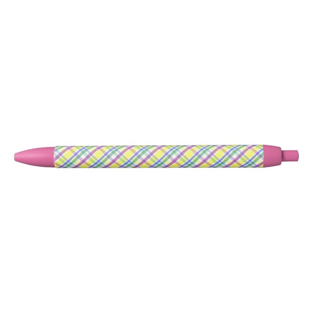 Easter Pastel Plaid Spring Pattern Pen (Front)