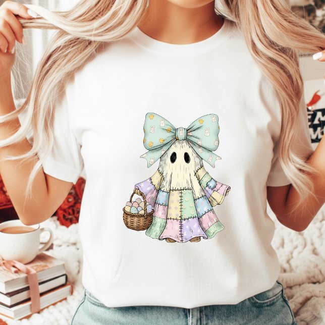 Easter Patchwork Ghost Coquette Bow Goth T-Shirt (Creator Uploaded)
