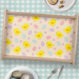 Easter Pattern Cute Chickens Eggs Custom color
