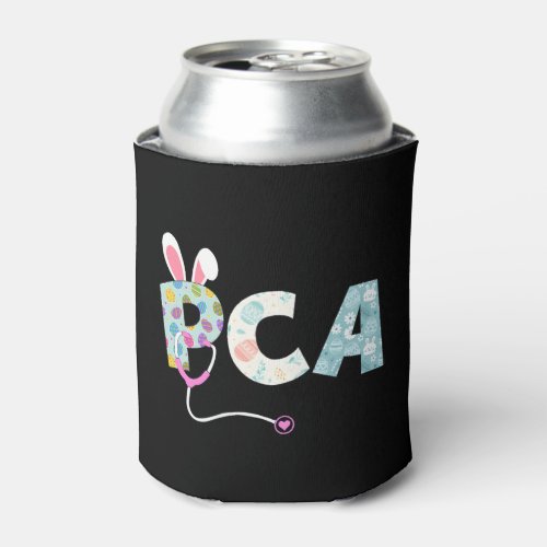 Easter Pca Rn Nurse Bunny Ears Happy Easter Eggs Can Cooler