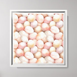 Easter Peach Pink Eggs Canvas Print