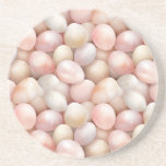 Easter Peach Pink Eggs   Coaster